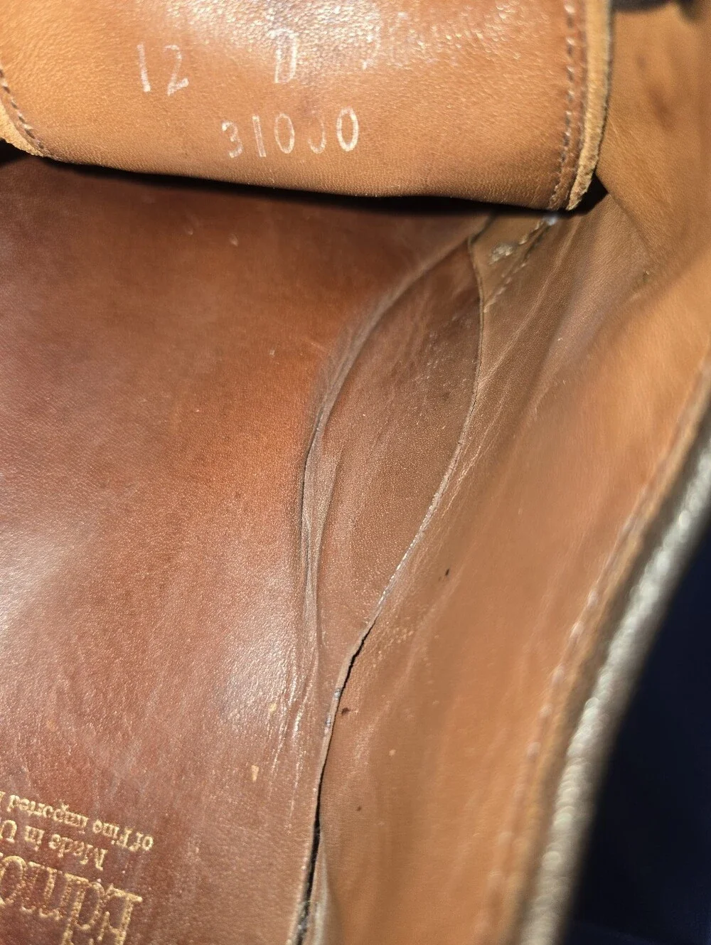 ALLEN EDMONDS Men's Size 12 Kenilworth Plain Toe Blucher Leather Shoes